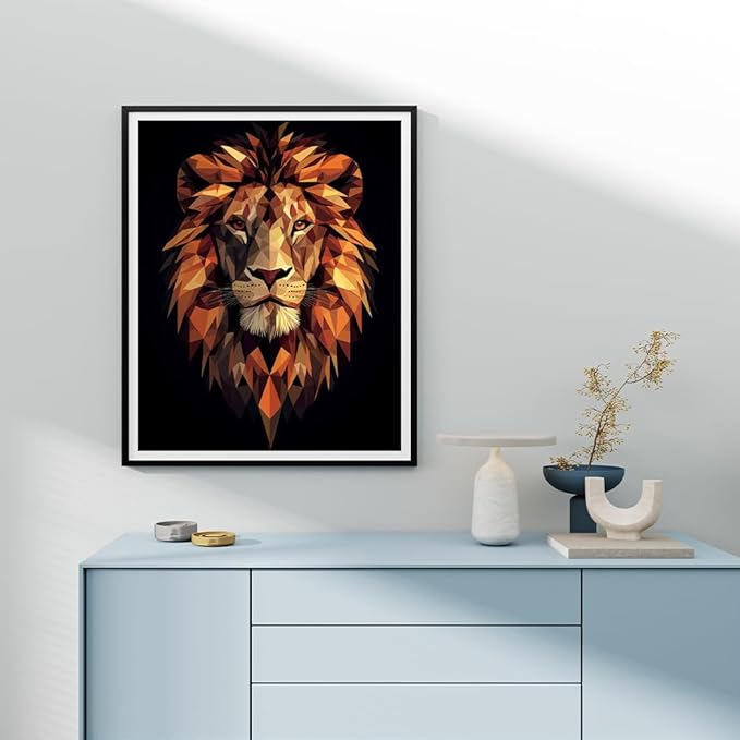 Natuyalo Lion Totem DIY Paint by Numbers for Adults, Animals Abstract DIY Adult Paint by Number Kits Acrylic Canvas Painting for Adults Beginners Art Crafts, No Frame (16" x 20")