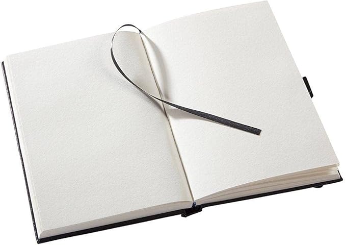 KINGART Black Hardcover 5.5" x 8.5" Sketchbook JOURNALS, 2-Pack, Perfect Bound, 70 Pound (110 GSM), 160 Pages / 80 Sheets Each