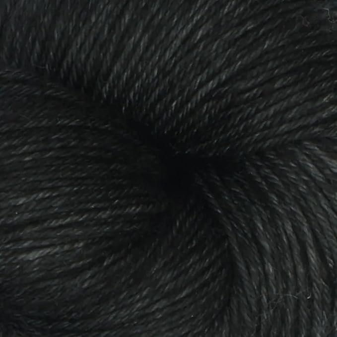 KnitPro Symfonie Fingering Weight Hand Dyed Semi-Solid Yarn Skein | Extra Fine Merino Wool & Polyamide Blend for Knitting & Crocheting, Oeko-TEX Certified 400m, 100g | Terra Black Pepper