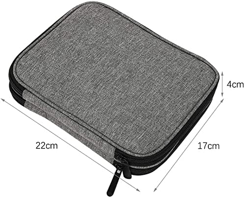 Knitting Needles Case Crochet Hooks Organizer Zipper Bag,Portable Travel Storage Pouch Bag for Carrying Circular Knitting Needles,Crochet Hooks,Knitting Accessories,Sewing Tools(Grey)