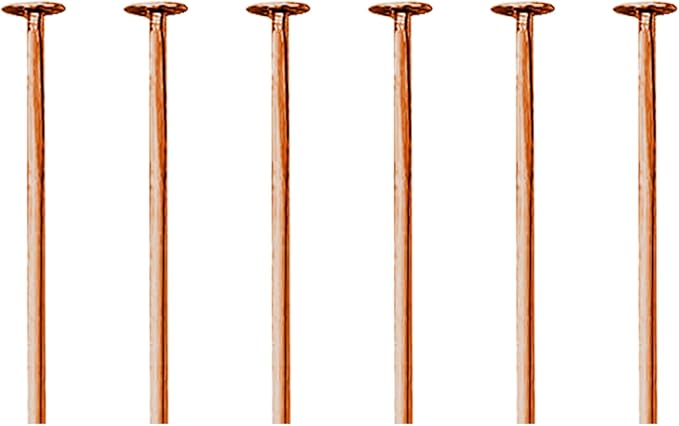 Mandala Crafts 1 Inch Antique Copper Flat Head Pins for Jewelry Making Earring Making Supplies – 500 PCs Jewelry Findings for Making Earring DIY Bracelets Rosary Charms