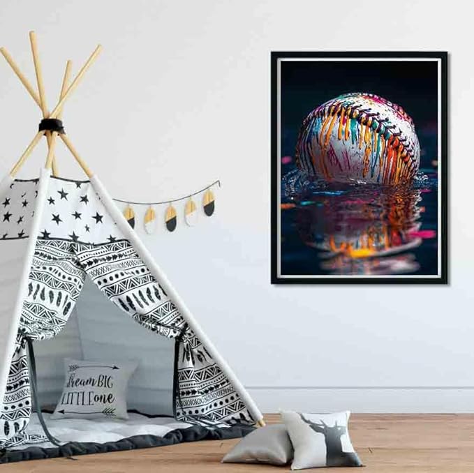 3 Pack Stamped Cross Stitch Kits for Adults - Graffiti Ball Sports Cross Stitch Kits for Beginners,11 CT Cross Stitch Patterns Dimensions DIY Counted Cross Stitch Kits for Adults Arts Craft 12x16 inch