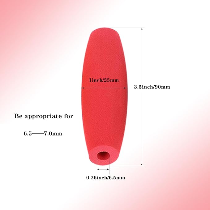 HEYLEAYAR Red Crochet Hooks Grips, 5Pcs Ergonomic Crochet Hook Handle, Foam Grip Handle Crochet Accessories Fits 6.5mm to 7mm Crochet Needles