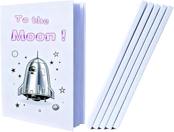 6PCS 7x10 Inch White Blank Books for Kids 160GSM Blank Hardcover Book to Write Stories Hardcover Sketchbooks for Students DIY Make Your Own Book Blank inside 48 Pages