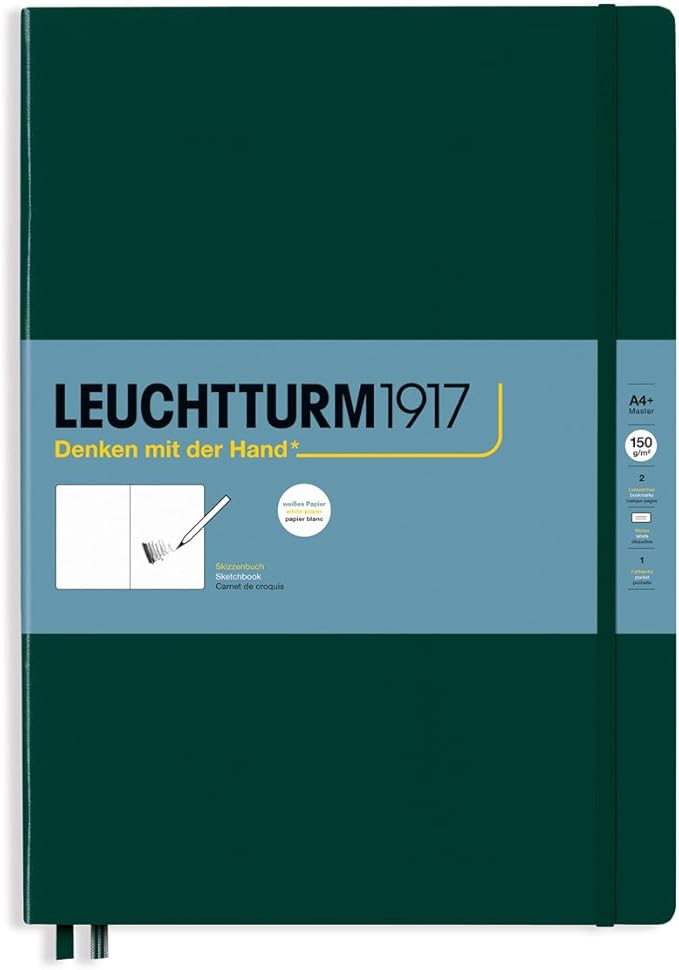 Leuchtturm1917 - Master A4 Hardcover Sketchbook (Forest Green) - 112 Pages of 150g/m² Paper