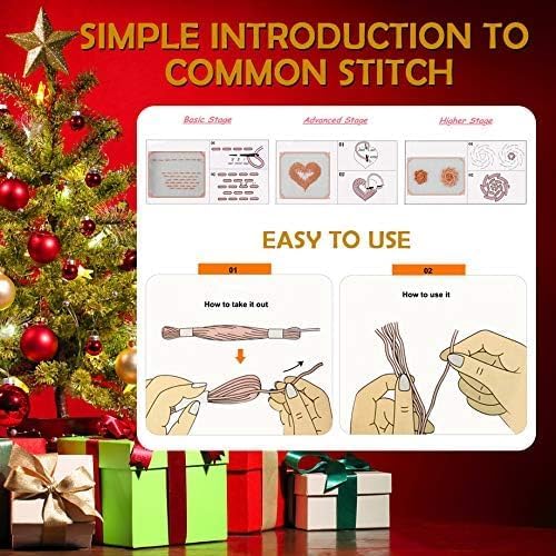 LE PAON 100％Cotton Embroidery ＆CrossStitch Floss- Bracelets String - Crafts Floss - 52pcs Premium Rainbow Color Embroidery Thread and Free Set of 4pcs Metallic embroidery thread