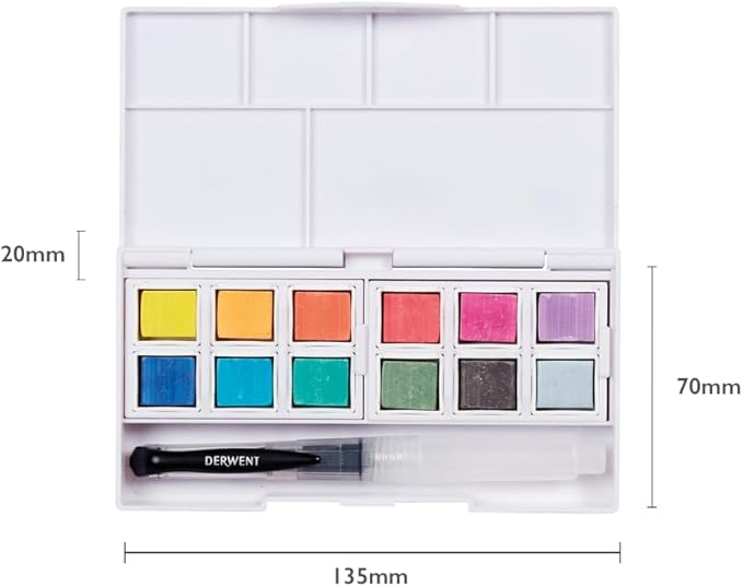 Derwent Pastel Shades Watercolor Paint Pan Set (2306247)
