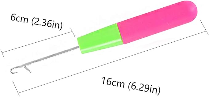 Latch Hook Crochet Needle, 2Pcs Latch Hook Tool,Big Crochet Needle 5.0mm(0.2inch),Small Crochet Needle3.8 mm(0.15inch)