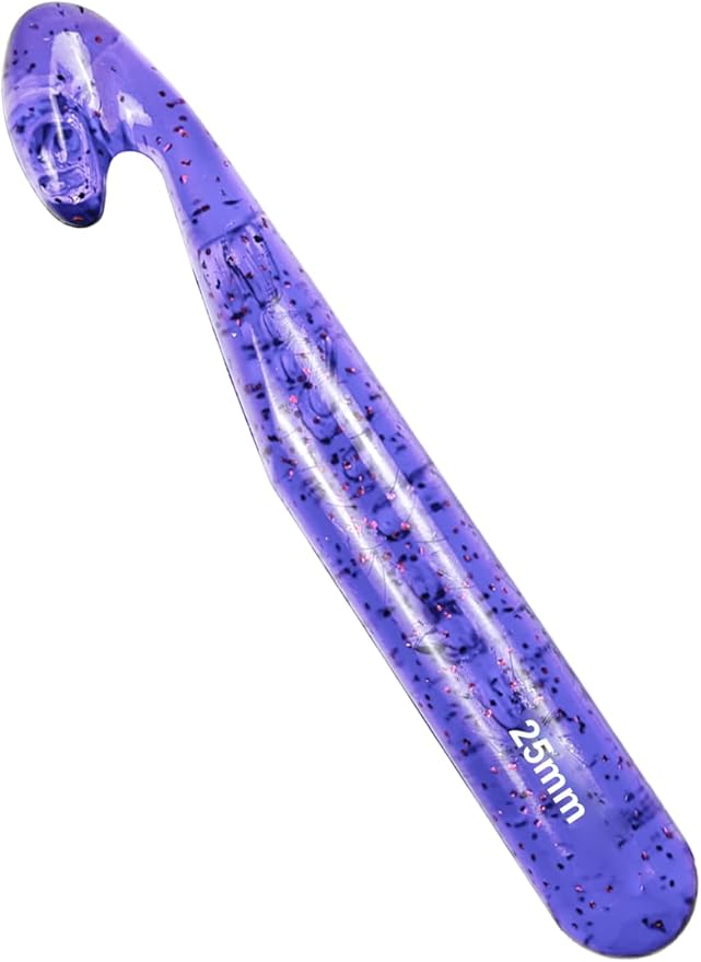 Weabetfu 25mm Large Crochet Hook,Huge Crochet Hooks for Chunky Yarn,Ergonomic Knitting Giant Crochet Hooks,Big Crochet Needles for Knitting Yarn Carpet Scarf Wool Roving