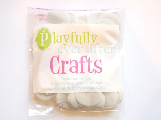 Playfully Ever After White Craft Felt Circles (1.5 Inch - 94pc)