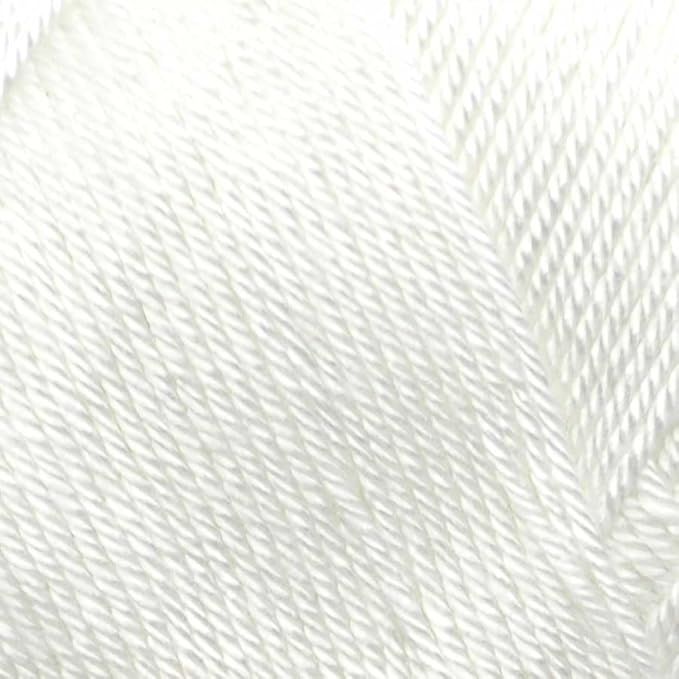 Estako Dream, 100% Microfiber Acrylic Yarn, Soft, Super Fino/Fingering Weight (1) for Crochet and Knitting 3.5 Oz (100g) / 382 Yrds (350m) (70171 - White)
