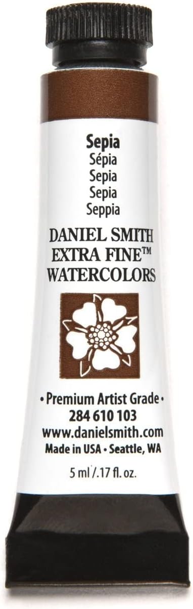 Daniel Smith Extra Fine Watercolor Paint, 5ml Tube, Sepia, 284610103, 0.17 Fl Oz (Pack of 1)