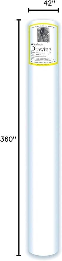 Strathmore (340-42 300 Series Drawing Roll, Medium Surface, 42" x10 Yards, White