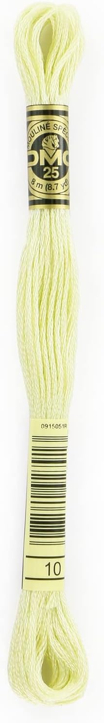 DMC 6-Strand Embroidery Cotton 8.7yd - Very Light Tender Green