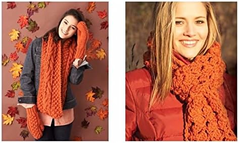 Bernat Softee Chunky Solid Yarn Bundle Super Bulky #6, 3 Skeins Pumpkin 28630