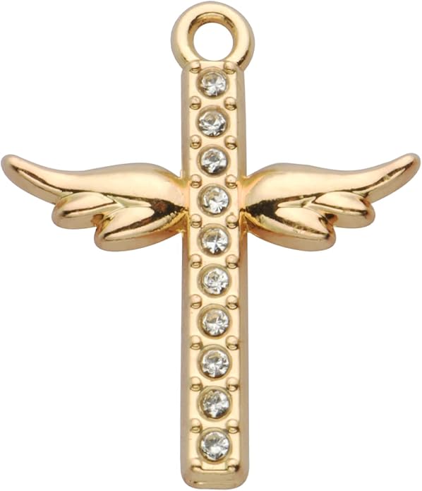 Pack of 20 Rhinestone Charms Gold Plated Pendants Pave Crystal Accessories for Necklace Bracelet Jewelry Making DIY Crafting