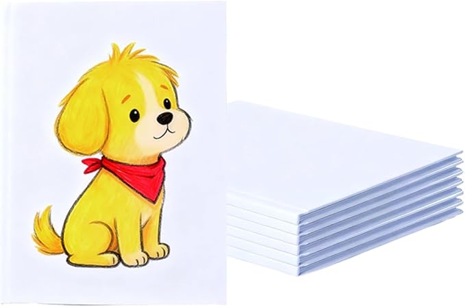 6PCS 6x8 Inch White Blank Books for Kids 160GSM Blank Hardcover Book to Write Stories Hardcover Sketchbooks for Students DIY Make Your Own Book Blank inside 48 Pages