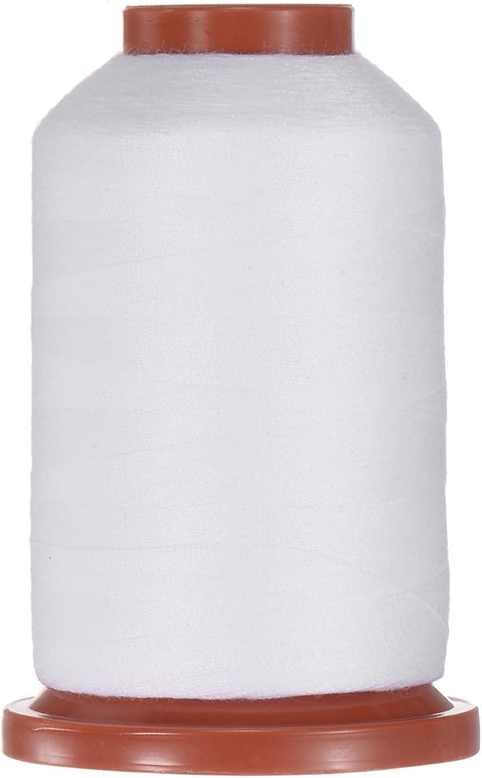 uxcell 40D/2 Sewing Thread 1100 Yards Polyester Household Sewing String Hand Stitching Polyester Cord for Clothing Stitching Shoe Bag Repairing DIY Craft Snow White
