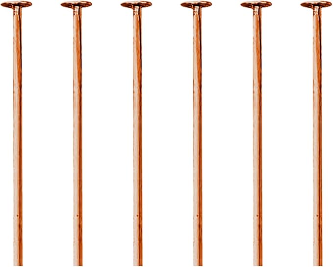 Mandala Crafts 1.5 Inch Antique Copper Flat Head Pins for Jewelry Making Earring Making Supplies – 300 PCs Jewelry Findings for Making Earring DIY Bracelets Rosary Charms