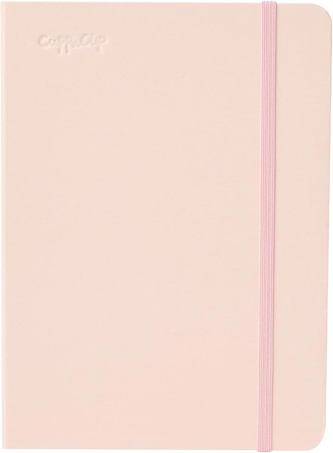 CuppaClip Watercolor Journal 300GSM Fine Grain Art Supplies for Adults Kids Watercolor Pad Wet Media Painting Wood Pulp Paper (Pink, 5.3x7.2in)