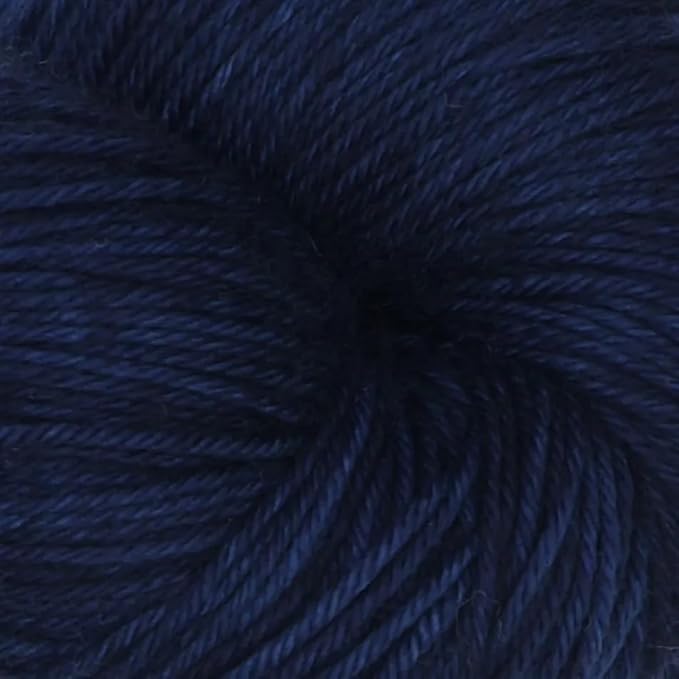 KnitPro Symfonie Fingering Weight Hand Dyed Semi-Solid Yarn Skein | Extra Fine Merino Wool & Polyamide Blend for Knitting & Crocheting, Oeko-TEX Certified 400m, 100g | Terra Delhi Blue
