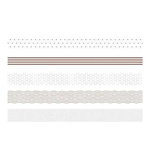 YUBX 5 Rolls Washi Tape Set Creative Basic Skinny Decorative Tapes for Arts, DIY Crafts, Bullet Journals, Planners, Scrapbooking, Wrapping (Dot)