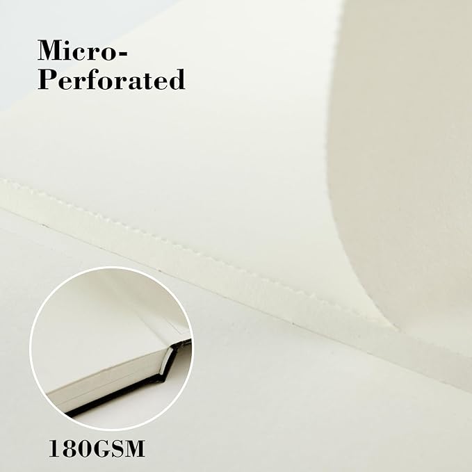 CuppaClip Sketch Book Hardcover Drawing Pad 300GSM Acid-Free Paper Spiral Bound Sketchbook 50 Sheets/100 Pages Art Supplies (Hardcover, 4x5.9in)