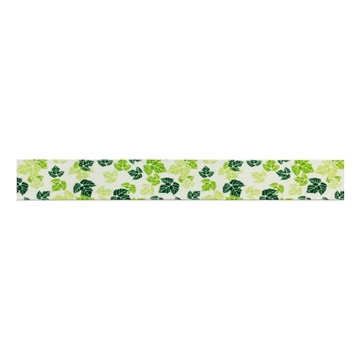 Wrapables Colorful Patterns Washi Masking Tape, Green Maple Leaves