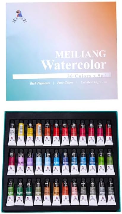Watercolor Paint Set, 36 Vibrant And Bright Colors Watercolor, Excellent Pigment And Spread Watercolor Paint, Portable 5ml Watercolor Paint Tubes, Suitable For Beginners And Artists
