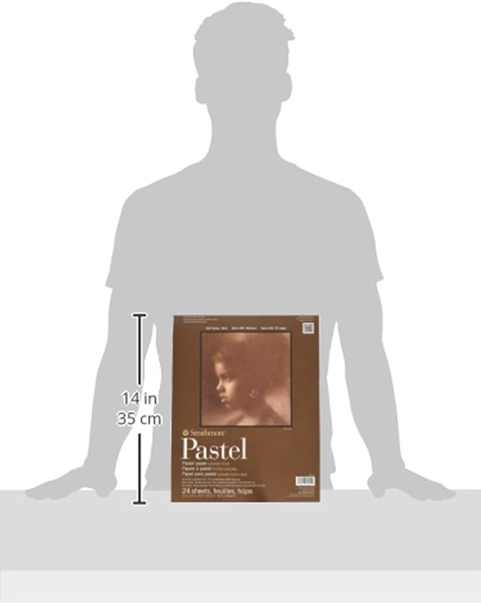 Strathmore 400 Series Pastel Pad, Assorted Colors, 11"x14" Glue Bound, 24 Sheets