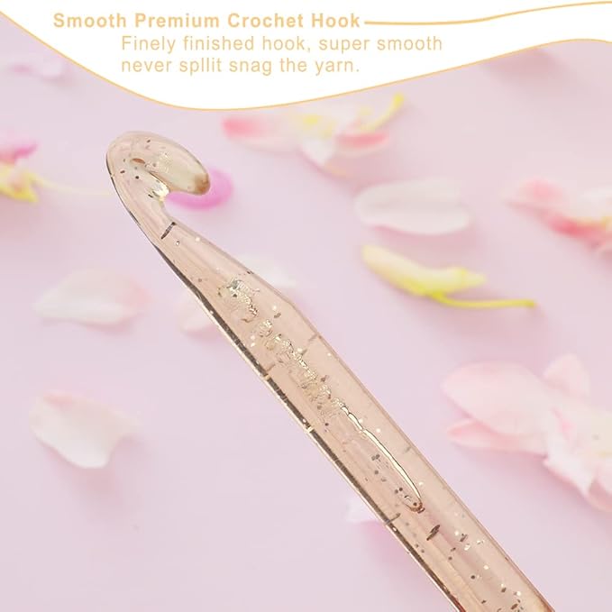 12 mm Crochet Hook, Large Crochet Hooks for Chunky Yarn Ergonomic Knitting Needles Crochet Needle for Beginners and Handmade DIY Knitting Crochet (12 mm)