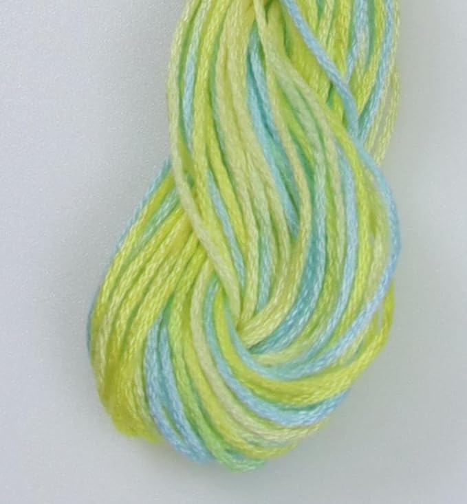 KCS Big skeins of 25 Meters Size 25 Color Variegated Cross Stitch Stranded Threads,6 skeins,4060