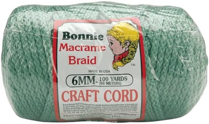 Bonnie Macrame Craft Cord 6mmX100yd, Sage
