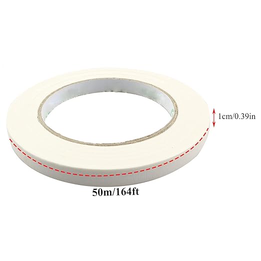 Diamond Painting Tape Dirtproof 50 Meter Length 10mm Width White Tape Diamond Painting Accessories Masking Tape Self Adhesive Edges Sticker
