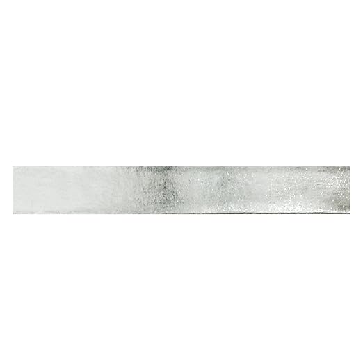Wrapables Colorful Washi Masking Tape, Metallic Silver
