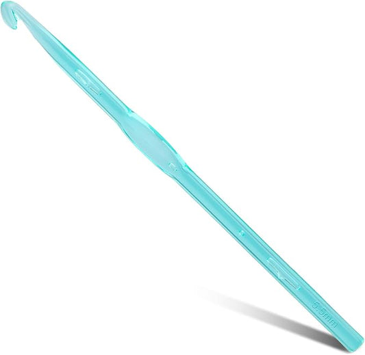 Crochet Hook, 5.5 mm Ergonomic Handle for Arthritic Hands, Colorful Transparent Crochet Hook for Beginners and Crocheting Yarn(5.5 mm)