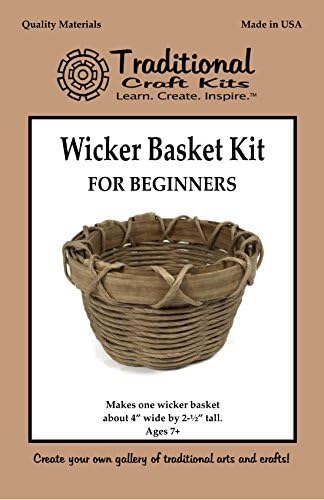 Traditional Craft Kits Beginner Basket Weaving Kit (Set of 6) - Basketry Weave Kit for Kids and Adults Complete with Basket Weaving Supplies and Instructional Booklets