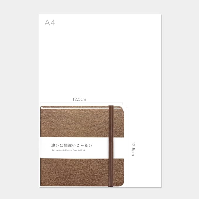 Mifuner Small Square 5x5 80gsm Mini Notebooks Blank Pages Sketchbooks Travel Journal Pocket Hardcover Paint Writing Notebook Blank Diary Memo Planner Sketchbook PU Leather Cover. Brown