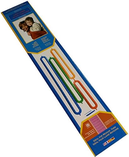Wayion Knitting Loom Set with Hook Needle Kit Yarn Cord Knitter 4 Hat Looms Long Knitting Loom DIYfor Scarf Sweater Shawl Blankets