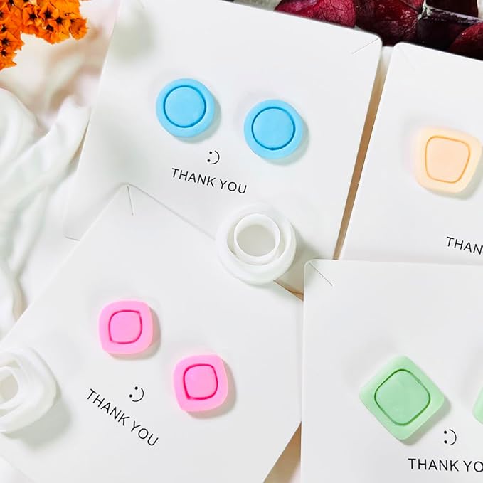 Xaekicr Polymer Clay Cutters Geometric Stud Earring Set – 4 Pairs Modern Clay Cutters for Polymer Clay Jewelry, Clay Tools and Molds for DIY Earrings