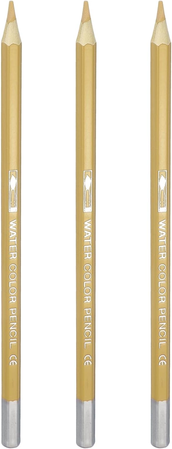 PATIKIL Watercolor Pencils, Earth Yellow Color Pencil Set Sketch Coloring Drawing Colored Pencils Bulk Artist Drawing Supplies for Adult Coloring Book Blending, 3 Pcs