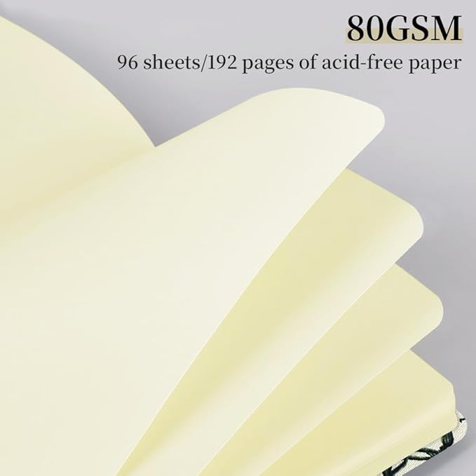 Mifuner Small Square 4.8x4.8 80gsm Mini Notebooks Blank Pages Sketchbooks Travel Journal Pocket Hardcover Paint Writing Notebook Blank Diary Memo Planner Sketchbook Fabric Cover, Dragonfly