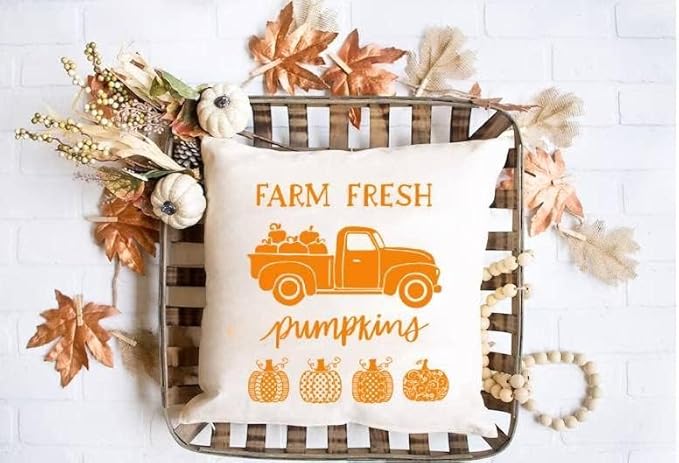 DGAGA Fall Silk Screen Stencils Reusable Self Adhesive Chalk Mesh Stencils Autumn Silkscreen Transfers for Painting on Wood,Craft,DIY Farmhouse Signs Screenprinting Starter Kit for Chalk Paste