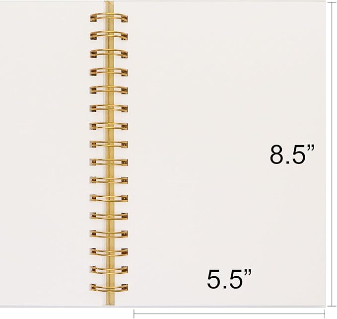 Watercolor Paper Pads, 5.5x8.5, 3Pack, Kraft Hardcover Sketch Books, 140lb/300gsm Heavyweight Cotton Paper, Spiral Bound, Cold Pressed, Dual-Sided(Smooth&Texture), Painting Paper for Artists Students