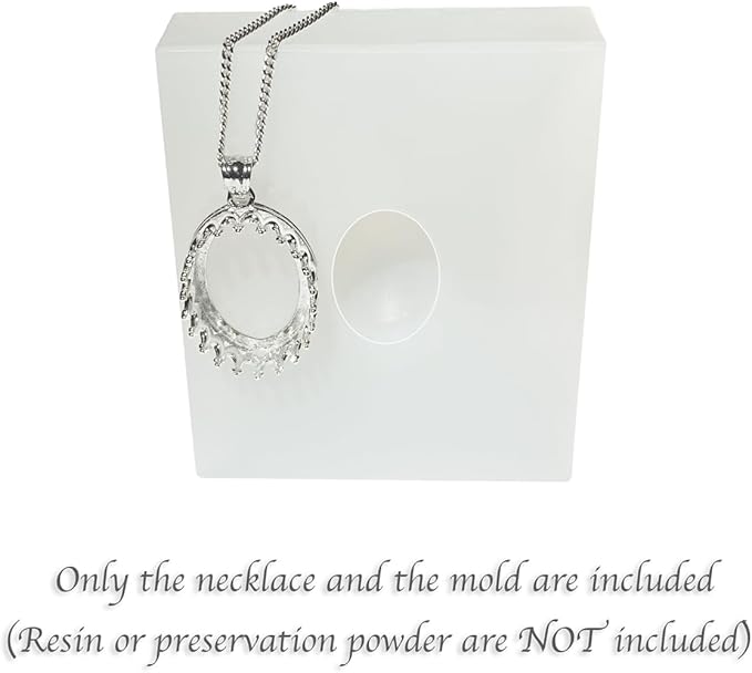 Milky Treasures Crown Necklace DIY Breastmilk Jewelry Making Kit | 18mm 925 Sterling Silver Pendant | Breastfeeding Keepsake | New Mom Gifts | Baby Shower Registry | Lactation [Only Necklace + Mold]