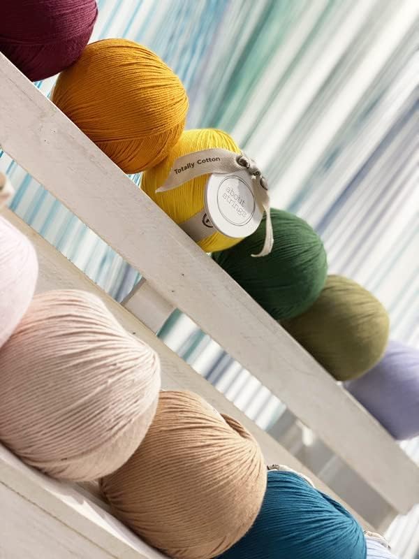 About Strings Totally Cotton Yarn - GOTS Certified Organic DK Weight - Luxuriously Soft, No Splitting - Perfect for Baby, Amigurumi, Knitting & Crochet - (200g/468 Yards) 100g/Ball (Olive)