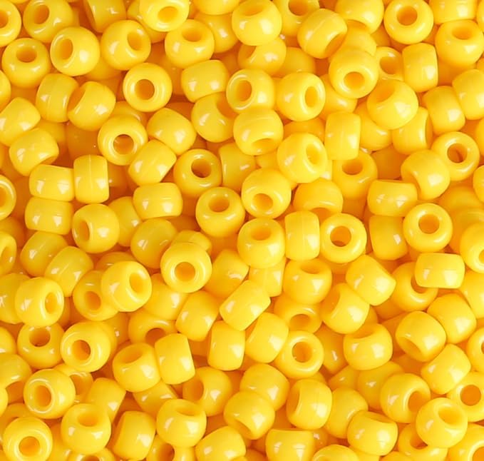 Orange Pony Beads 1000Pcs 9mm Pony Beads Bulk Beads for Friendship Bracelets Kandi Beads Hair Beads for Braids Beads for Crafts Orange Perler Beads