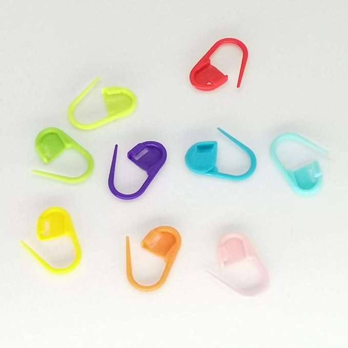 500pcs Assorted Colors Safety Pins Quick Locking Stitch Markers,Knitting Markers Crochet Markers Locking Stitch Markers Knitting Place Markers Stitch Needle Clip Crochet Clips