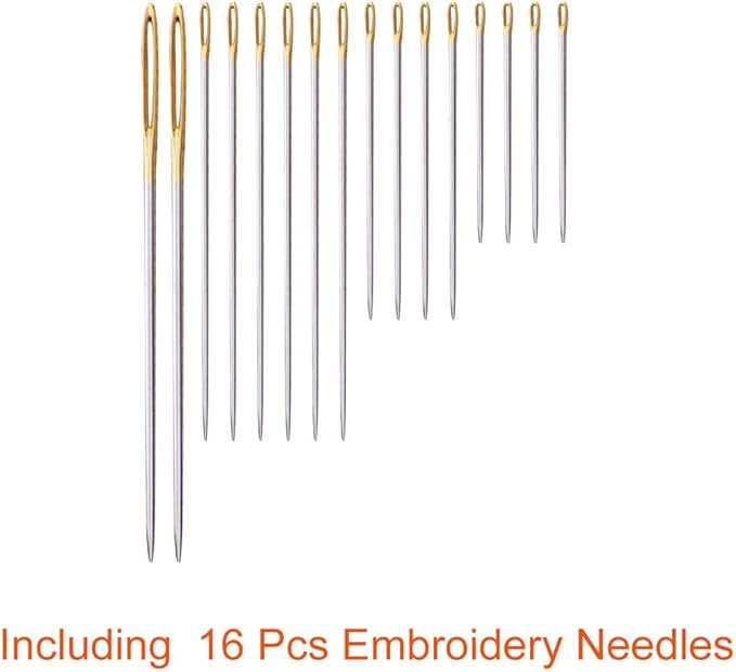 paxcoo 124 skeins embroidery floss cross stitch thread with needles