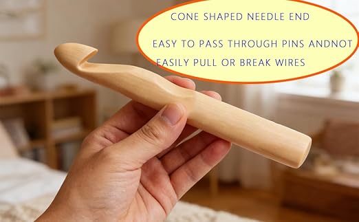 4 PCS Natural Big Wood Crochet-15/20/25/30mm of 4 Wooden Crochet Hooks Used to Crochet Thick Blankets and Huge Crochet Hooks for Large Projects